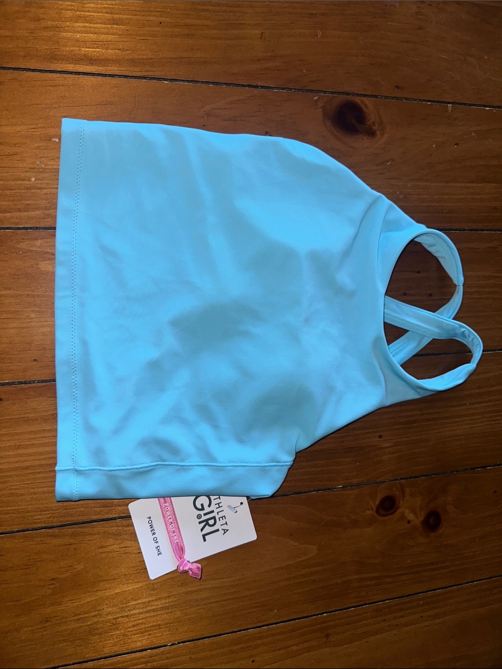 Athleta Sky Blue Racerback Girls Tankini